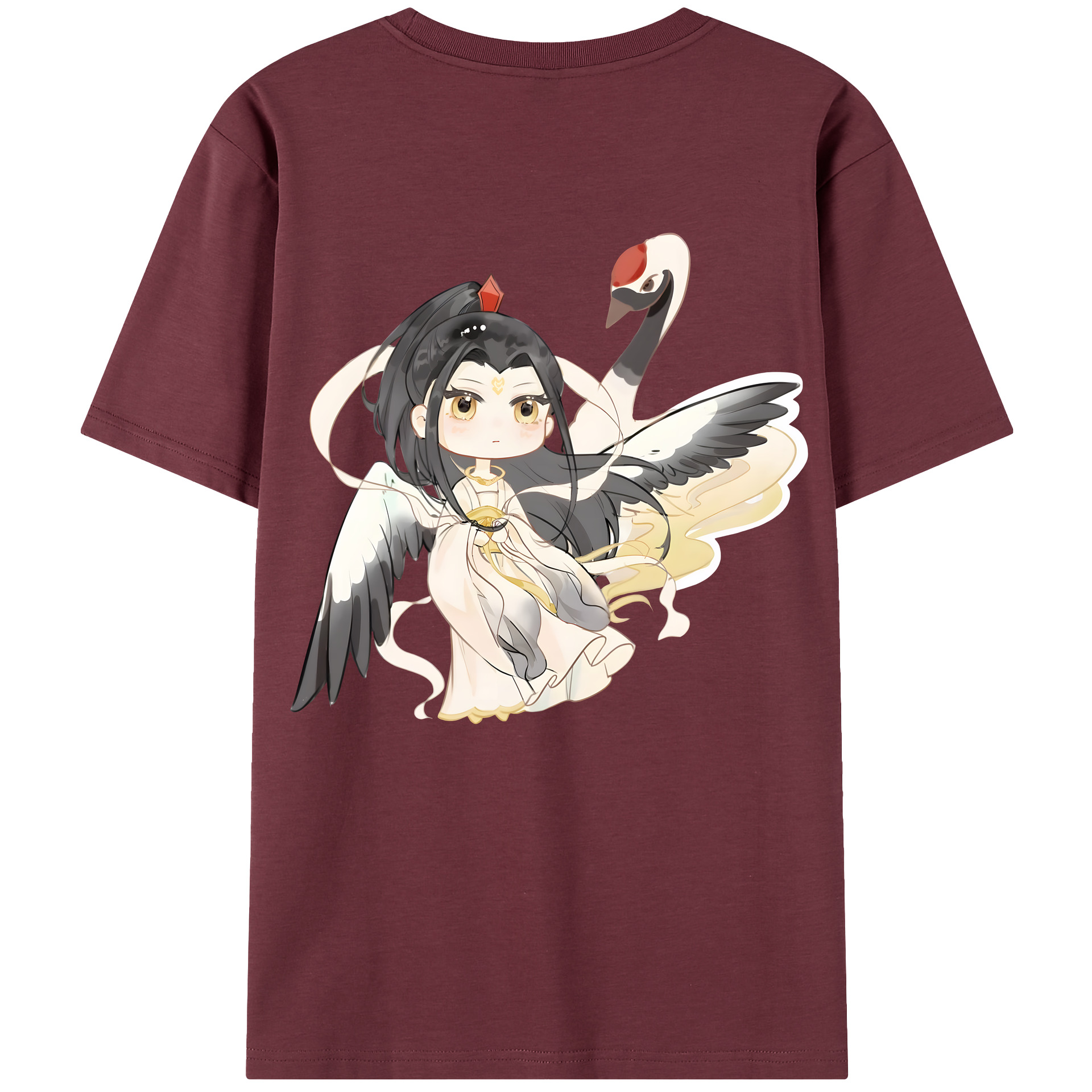 （画像用） Ne Zha 2 ナタ 魔童の大暴れ 綿100％半袖Tシャツ（背面プリント）